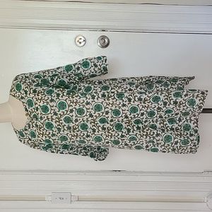 Printed dress with side slits